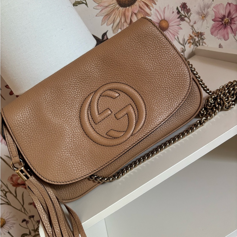 Gucci Brown Leather Crossbody Bag